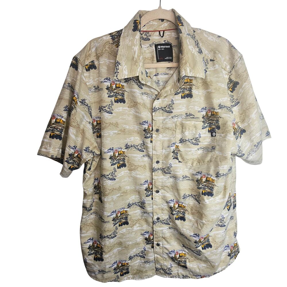 Marmot Mens Bronco Syrocco Vented Shirt XL Gorpcore Hiking Camping Outdoor Trail